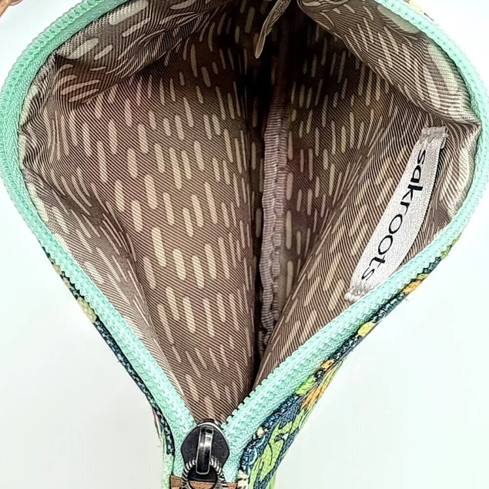 Sakroots Multicolor Jute Cotton Wristlet & Card Holder